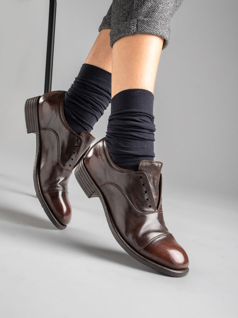 CALIXTE 003 - Black Leather Oxford Shoes Women Officine Creative - 6