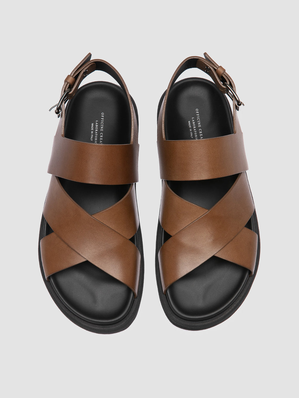 CHARRAT 006 - Sandali in Pelle Marrone - image 2,side view