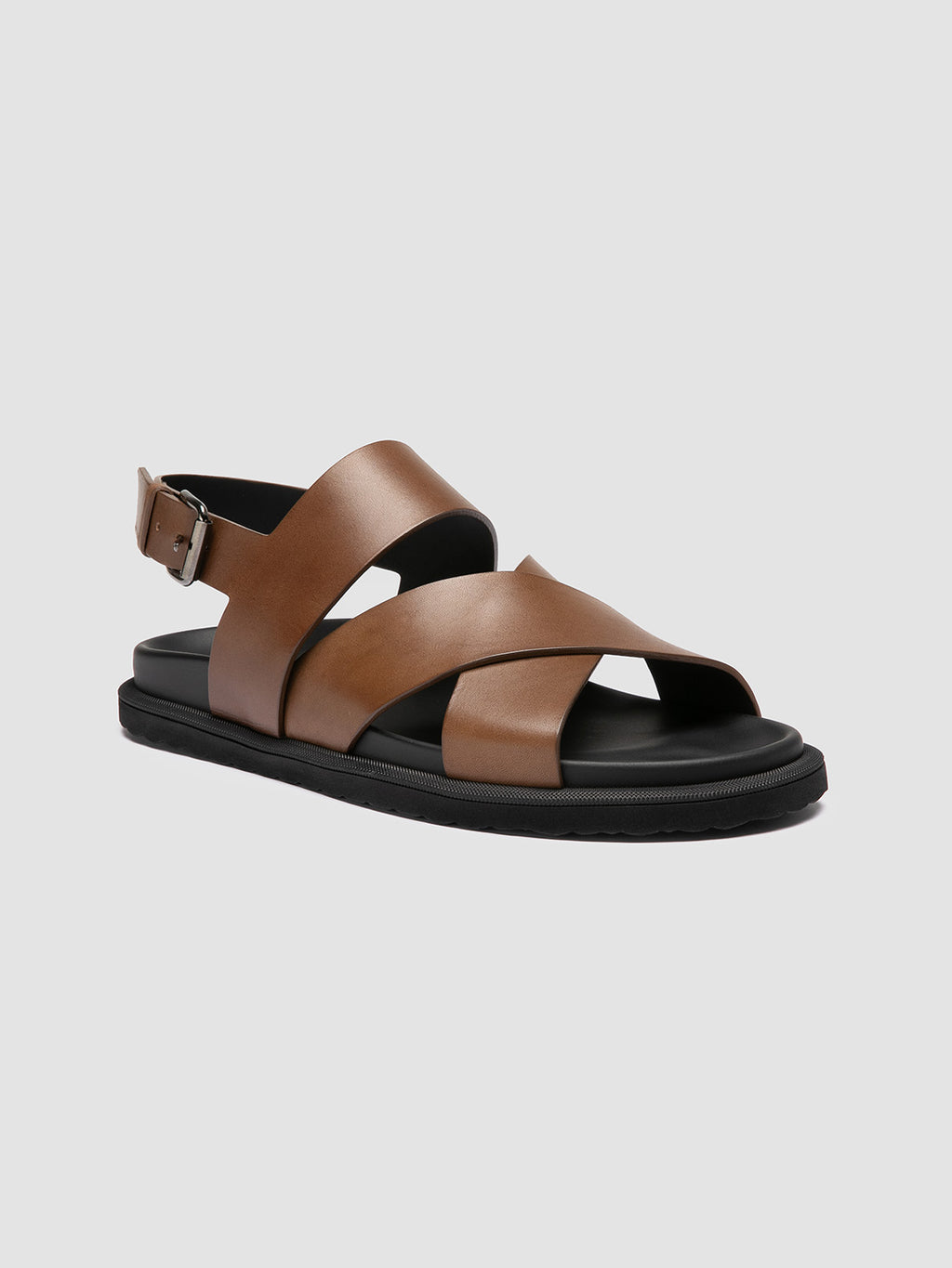 CHARRAT 006 - Sandali in Pelle Marrone - image 3,side view