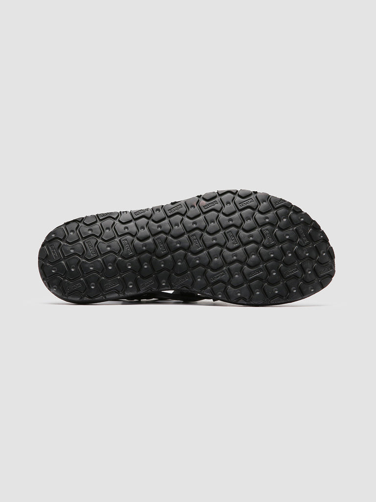 CHIOS 006 - Black Leather Fisherman Sandals