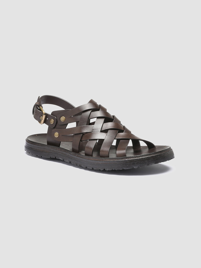 CHIOS 006 - Brown Leather Fisherman Sandals