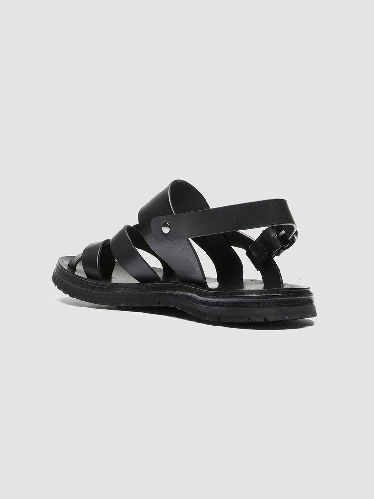 CHIOS 007 - Black Leather Fisherman Sandals