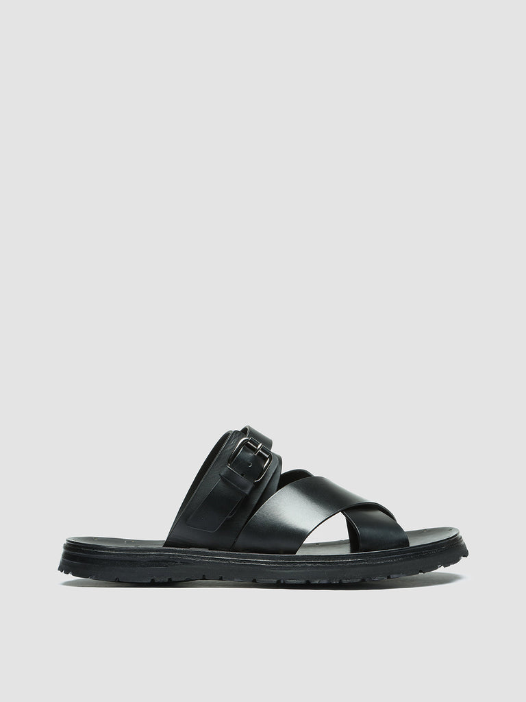 CHIOS 008 - Black Leather Sandals