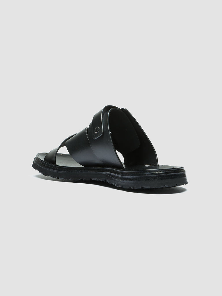 CHIOS 008 - Black Leather Sandals