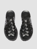 CHIOS 009 - Black Leather Slide Sandals