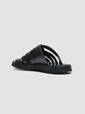 CHIOS 009 - Black Leather Slide Sandals