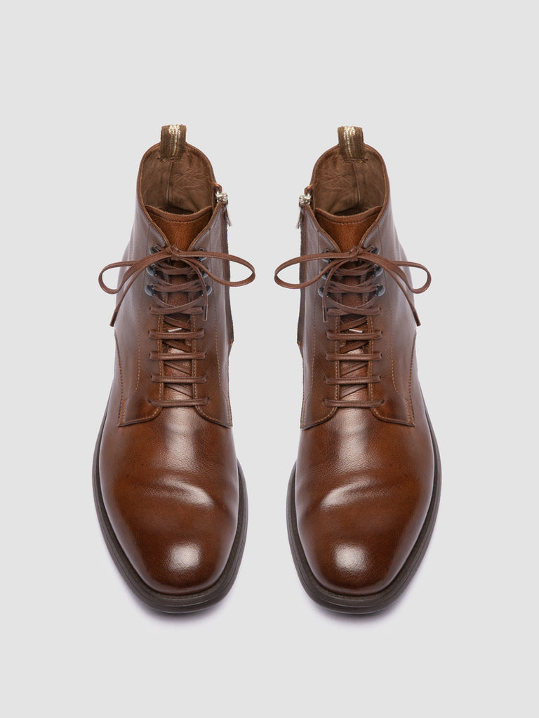 CHRONICLE 004 - Brown Leather Lace Up Boots men Officine Creative - 2