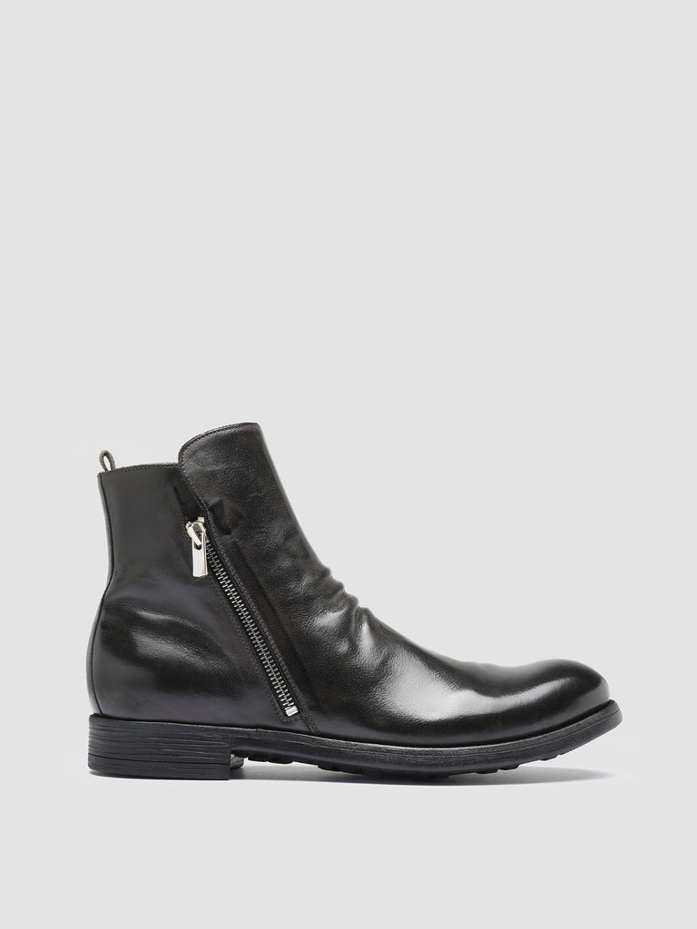 CHRONICLE 042 - Grey Leather Ankle Boots