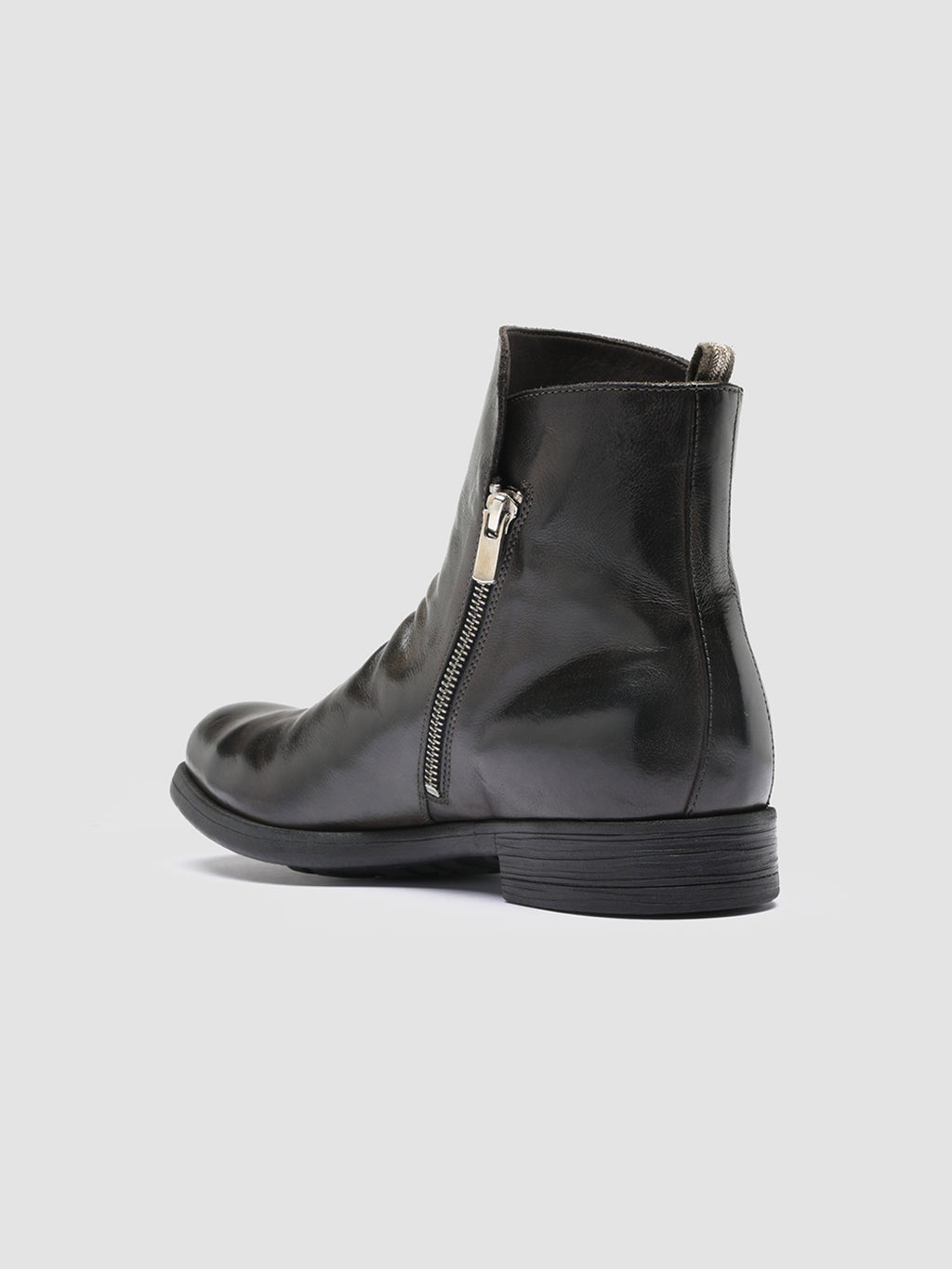 CHRONICLE 042 - Grey Leather Ankle Boots