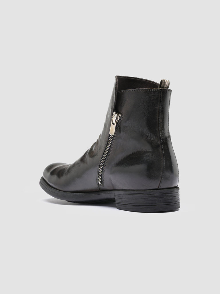 CHRONICLE 042 - Grey Leather Ankle Boots