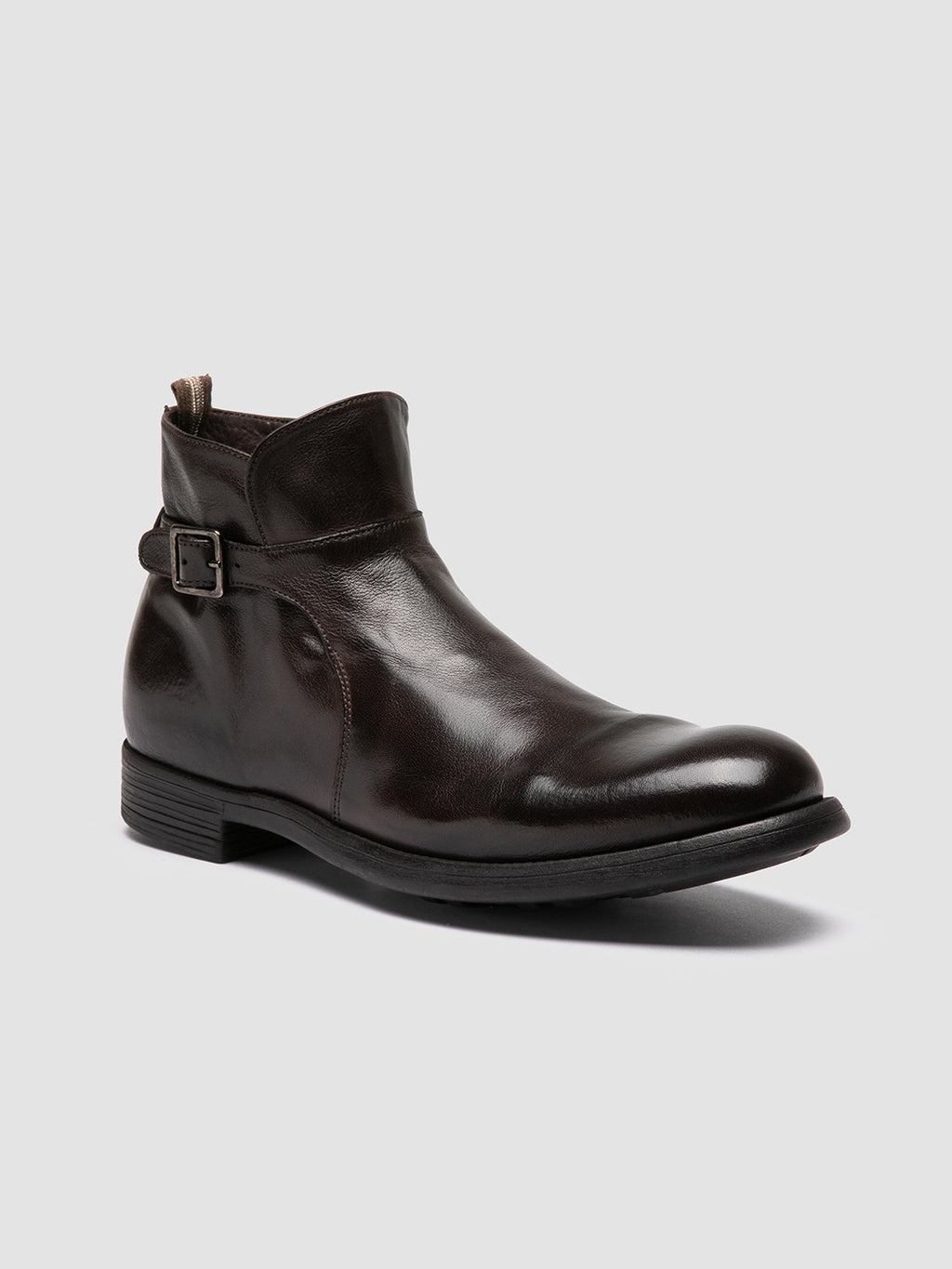 CHRONICLE 068 - Brown Leather Zipped Boots Men Officine Creative - 3
