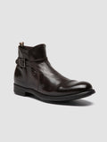 CHRONICLE 068 - Brown Leather Zipped Boots Men Officine Creative - 3