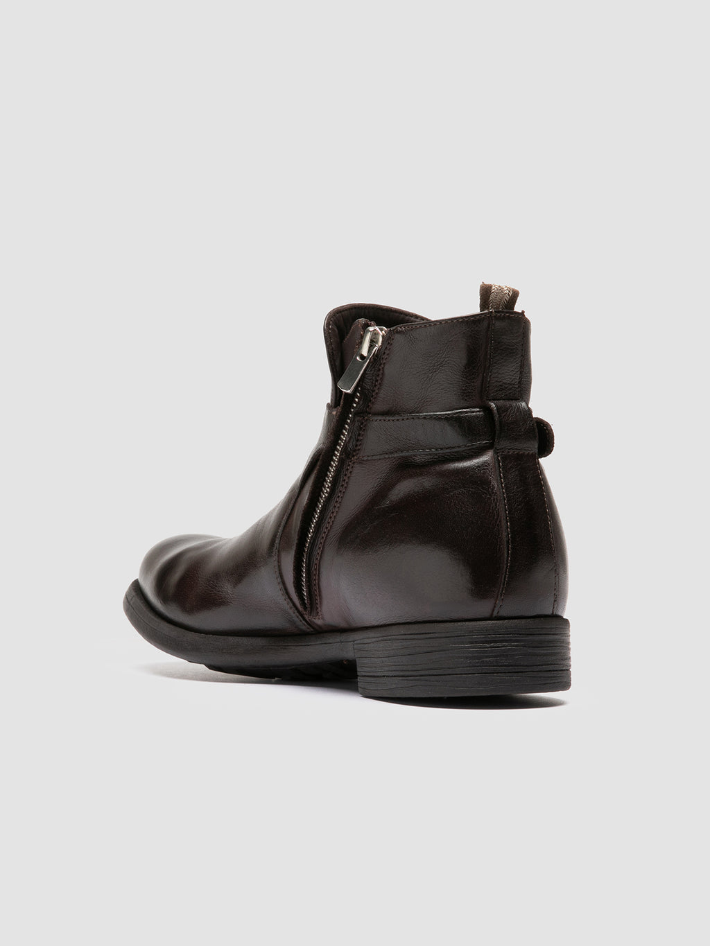 CHRONICLE 068 - Brown Leather Zipped Boots Men Officine Creative - 4