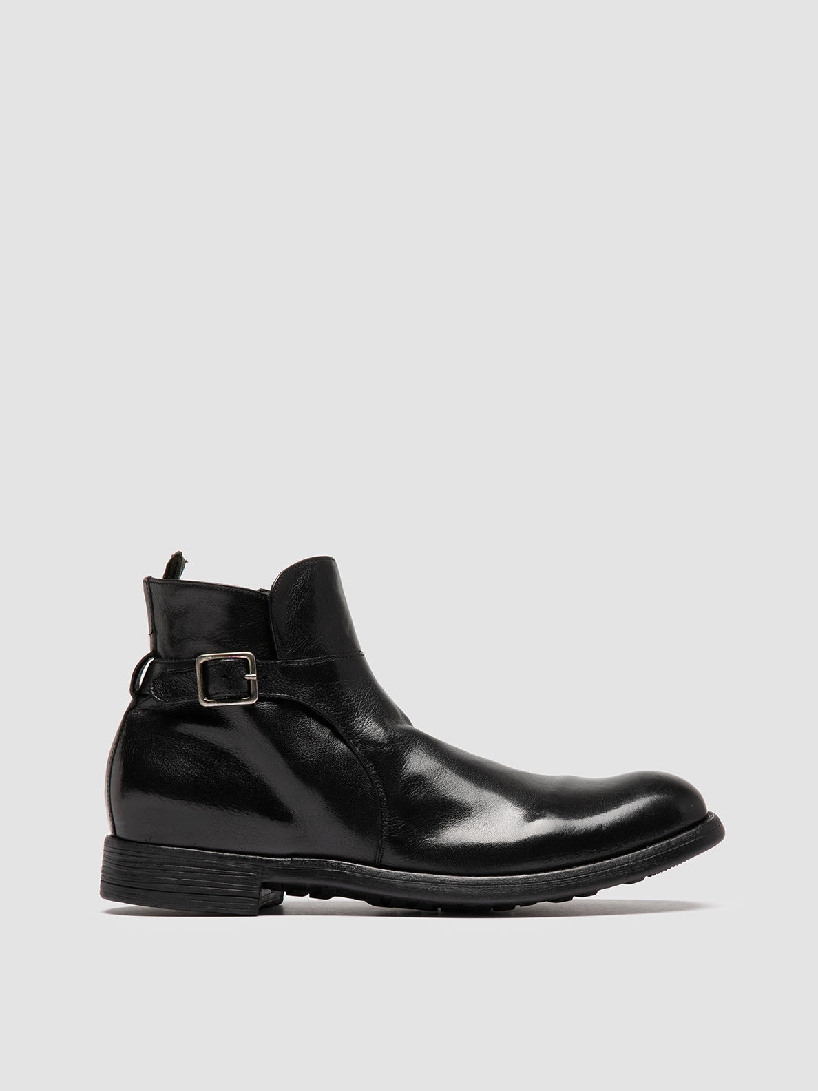 Officine Creative CHRONICLE 068 Stivali con Zip in Pelle Nera