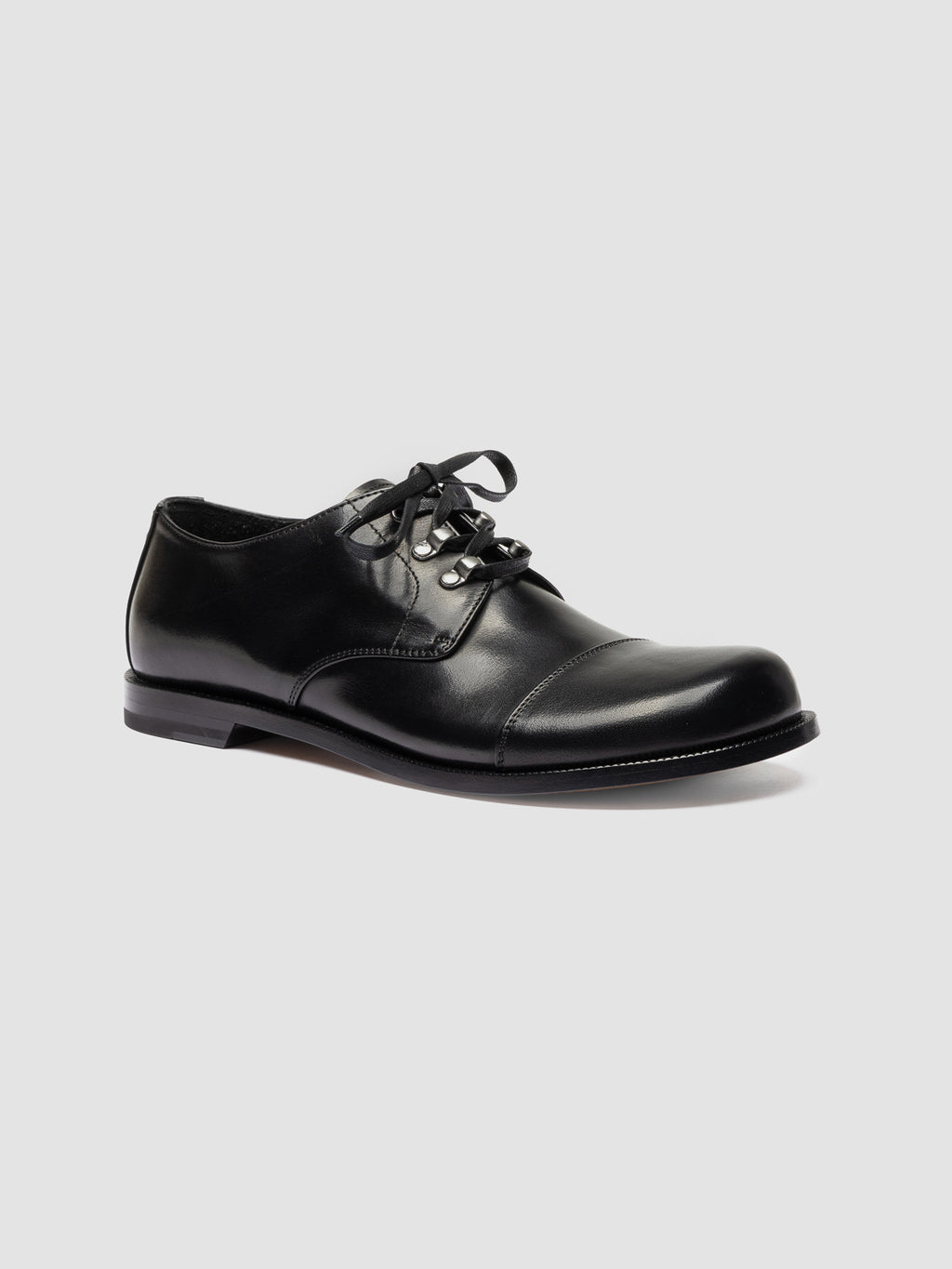 GEMSTONE 001 - Scarpe Derby in Pelle Nera - image 3,side view