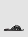 CYBILLE 004 - Black Leather Slide Sandals