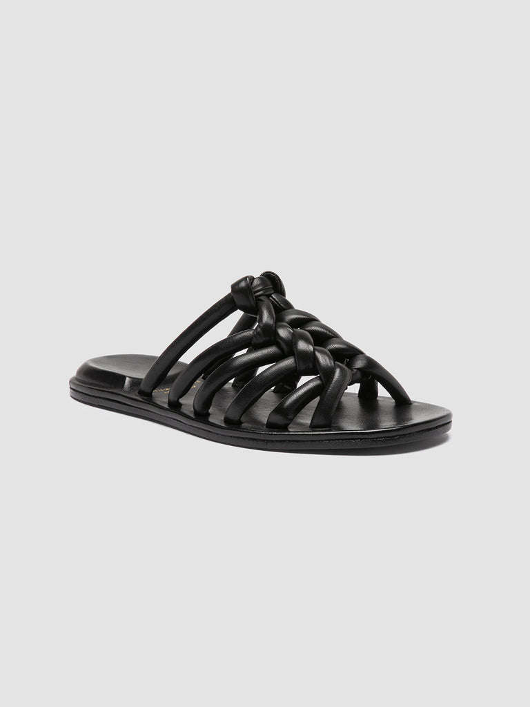 CYBILLE 016 - Black Leather Slide Sandals Women Officine Creative - 3