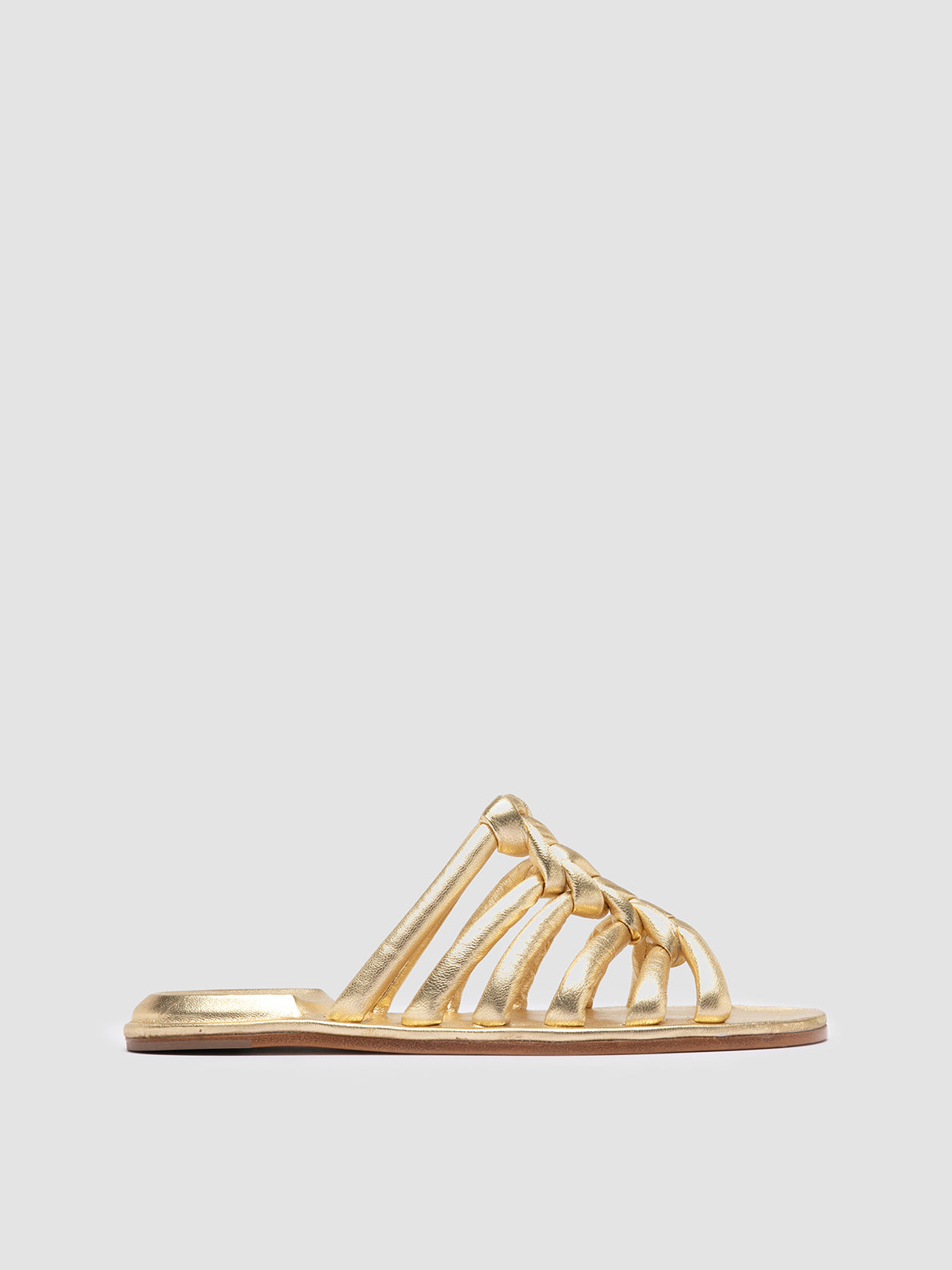 Officine Creative CYBILLE 016 Sandali Slide in Pelle Oro