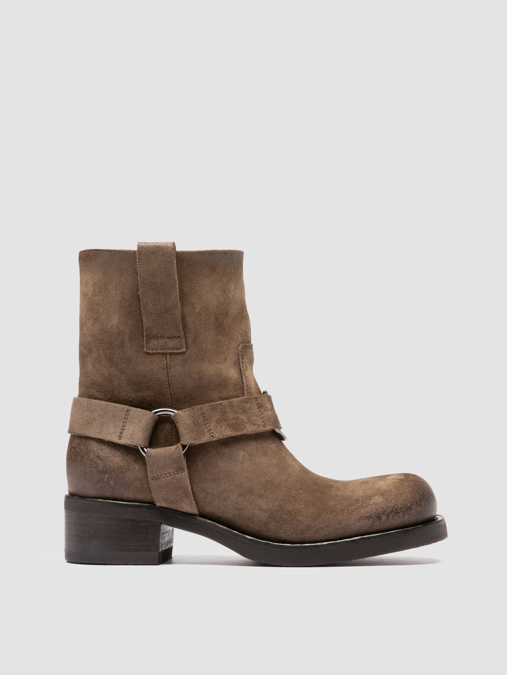 DANA 003 - Stivali Pull-On in Pelle Scamosciata Tortora