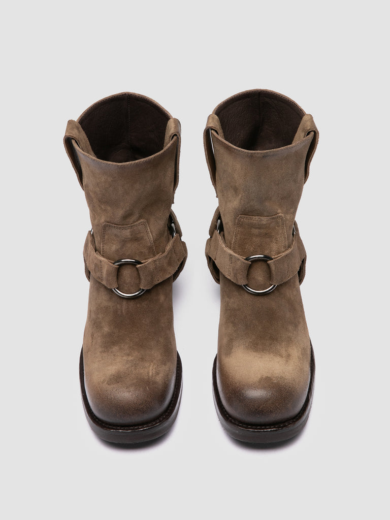 DANA 003 - Stivali Pull-On in Pelle Scamosciata Tortora