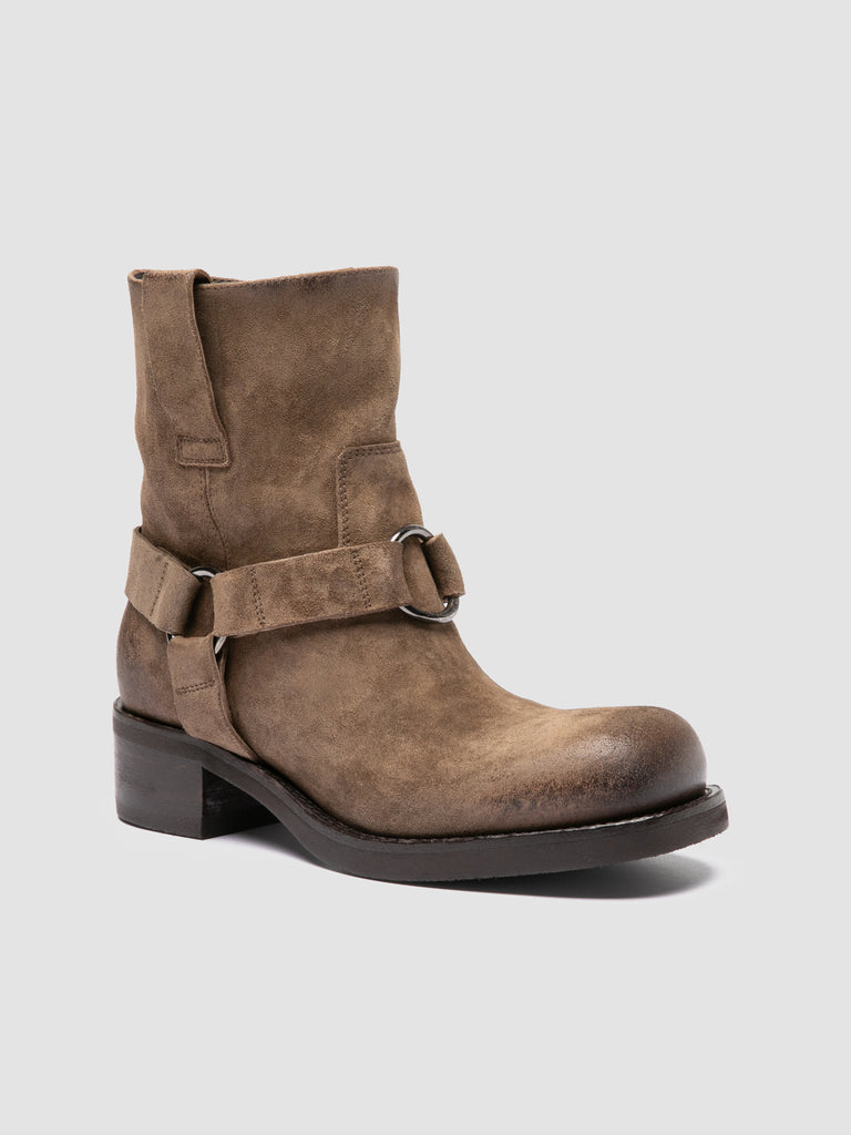 DANA 003 - Stivali Pull-On in Pelle Scamosciata Tortora