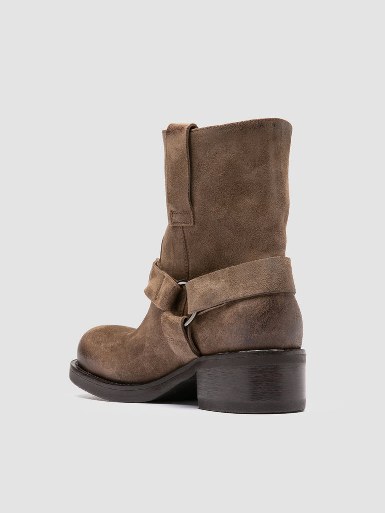 DANA 003 - Stivali Pull-On in Pelle Scamosciata Tortora