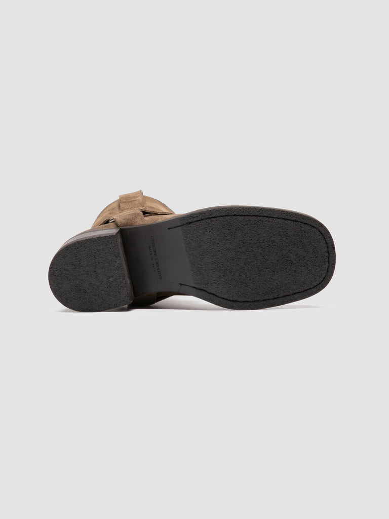 DANA 003 - Stivali Pull-On in Pelle Scamosciata Tortora