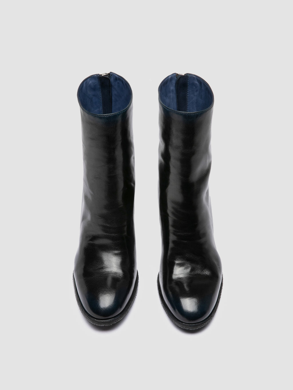 DELICE 002 - Black Leather Zip Boots