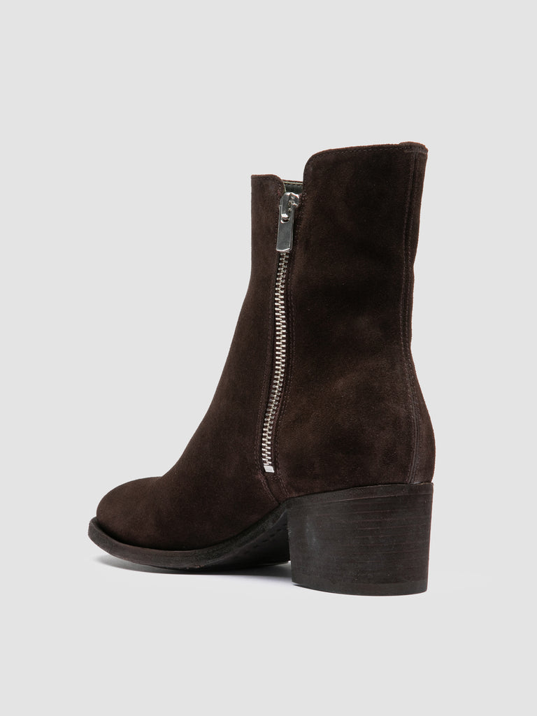 DENNER 103 - Stivaletti in Pelle Scamosciata Marrone