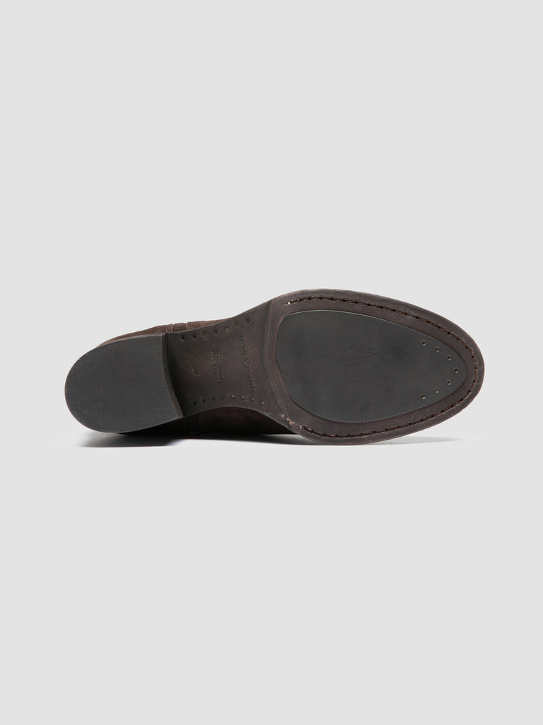 DENNER 103 - Stivaletti in Pelle Scamosciata Marrone