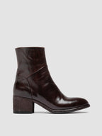 DENNER 107 - Stivali con Zip in Pelle Bordeaux