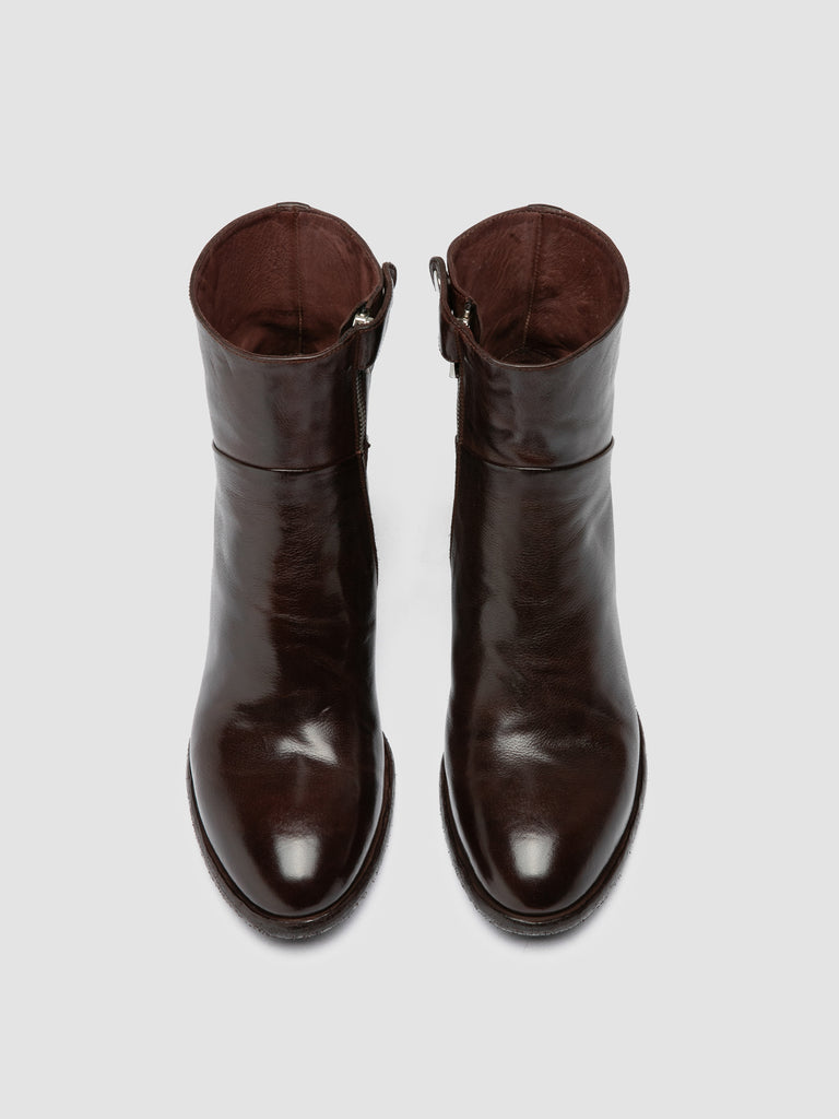 DENNER 107 - Burgundy Leather Zip Boots