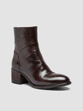 DENNER 107 - Stivali con Zip in Pelle Bordeaux - thumb image 3,side view