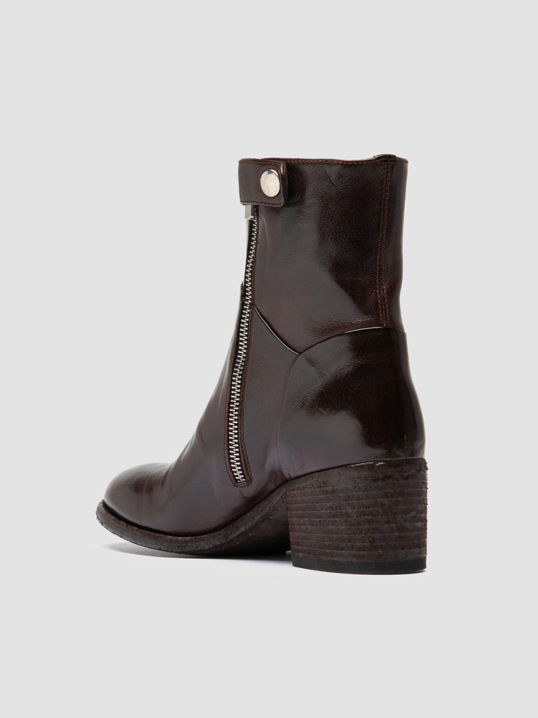 DENNER 107 - Burgundy Leather Zip Boots