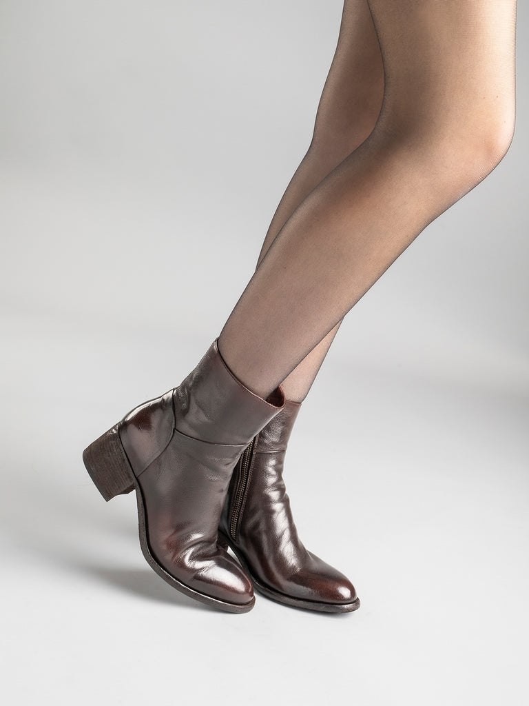 DENNER 107 - Black Leather Ankle Boots