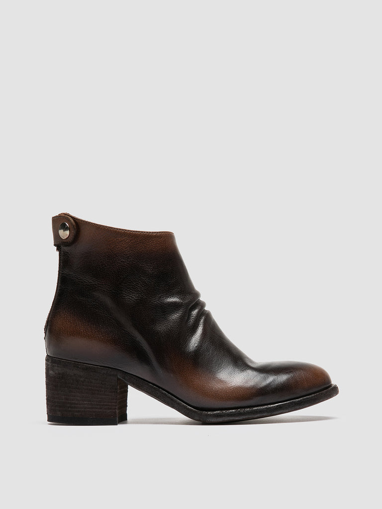 DENNER 113 - Brown Leather Zip Boots women Officine Creative - 1