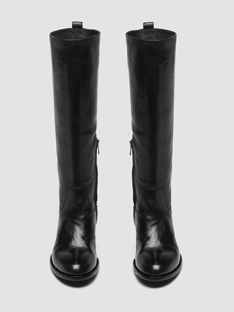 DENNER 116 - Black Leather Zip Boots women Officine Creative - 2
