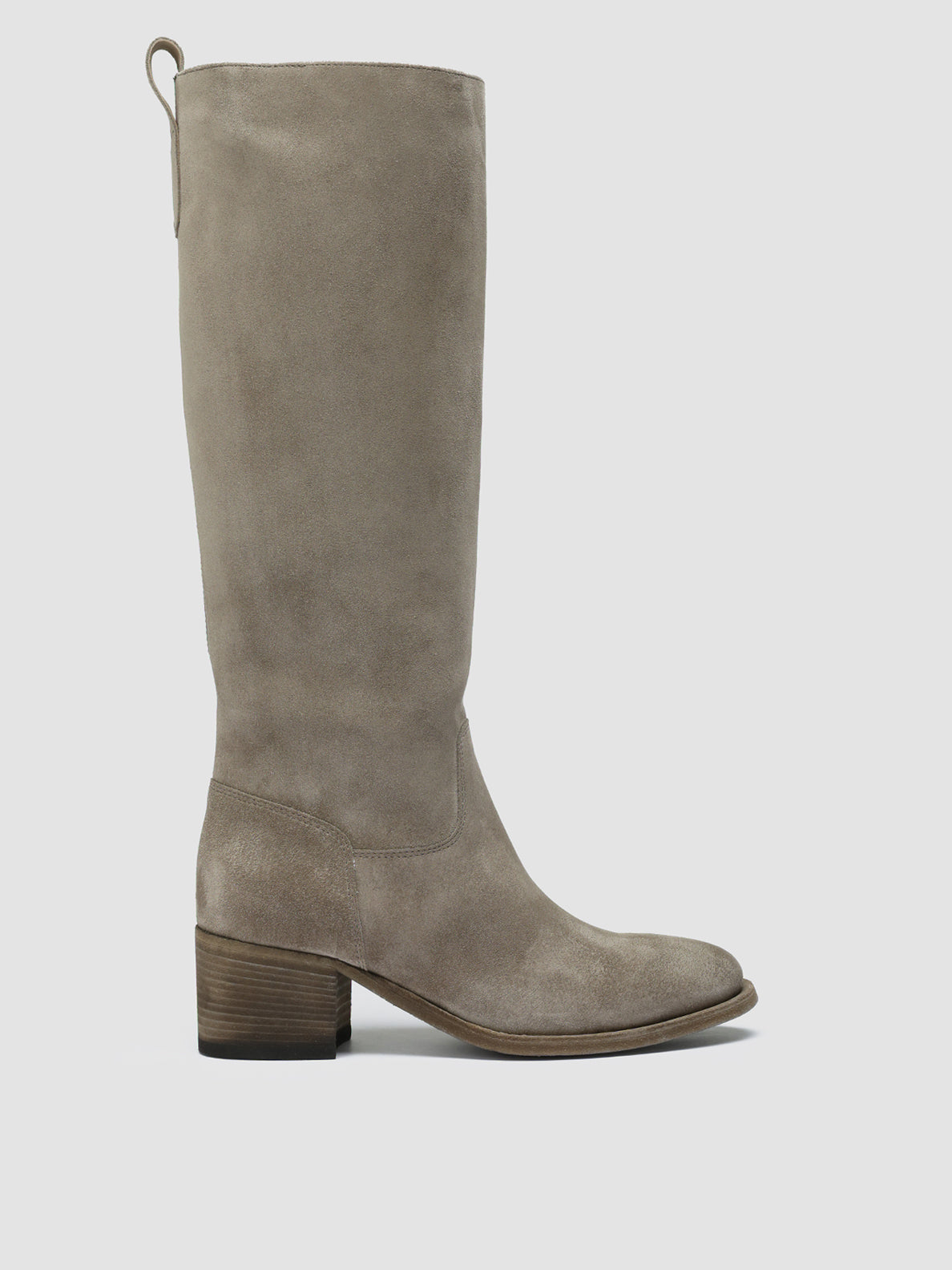 Officine Creative DENNER 116 Stivali Zip in Camoscio Grigio