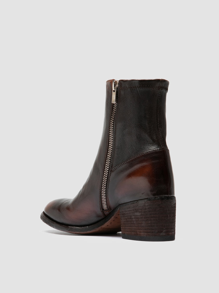 DENNER 127 - Stivali con Zip in Pelle Marrone