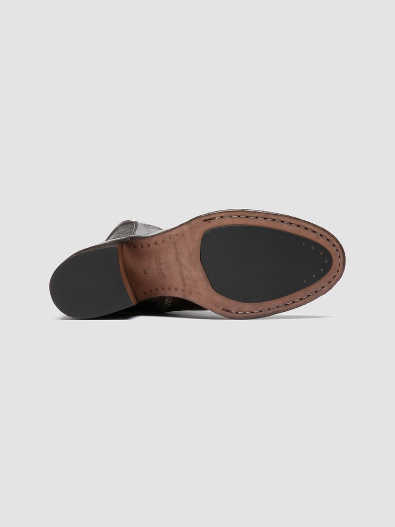 DENNER 127 - Stivali con Zip in Pelle Marrone