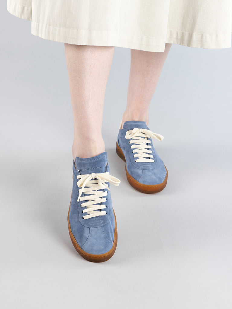 DESTINY 101 - Blue Leather and Suede Low Top Sneakers Women Officine Creative - 6