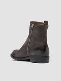 DIARY 008 - Grey Leather Zipped Boots - thumb image 4,side view
