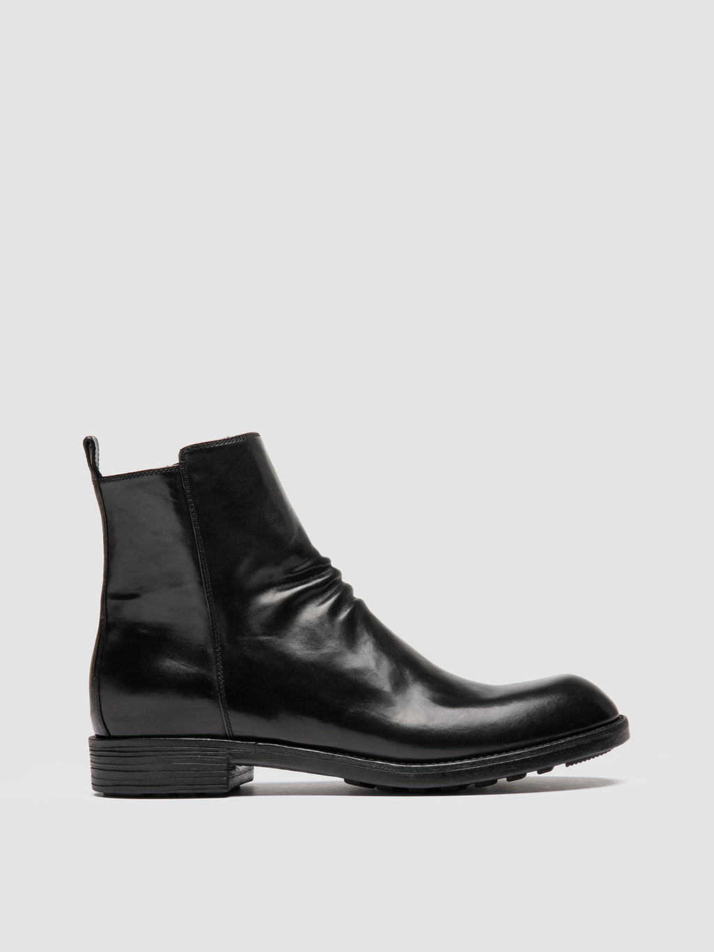DIARY 008 - Stivali con Zip In Pelle Nera - image 1,side view