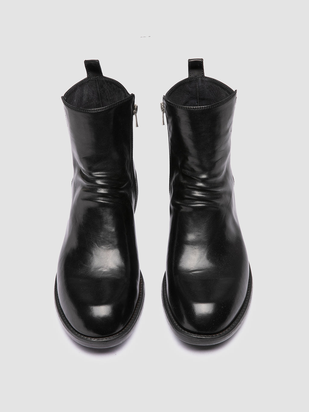 DIARY 008 - Stivali con Zip In Pelle Nera - image 2,side view