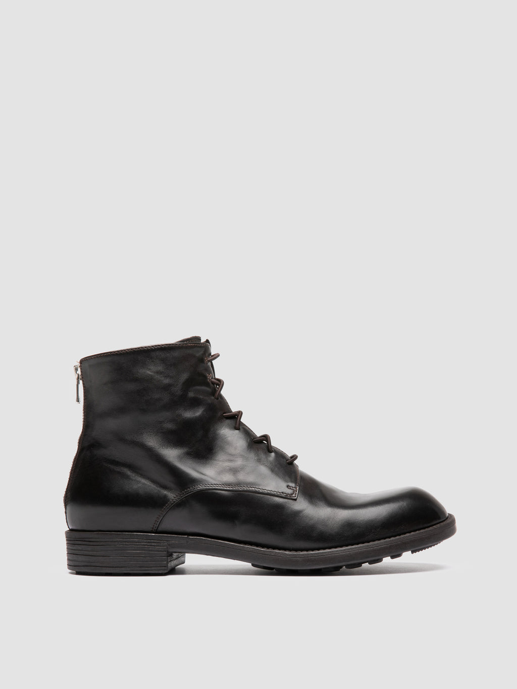 DIARY 010 - Stivali con Zip in Pelle Marrone