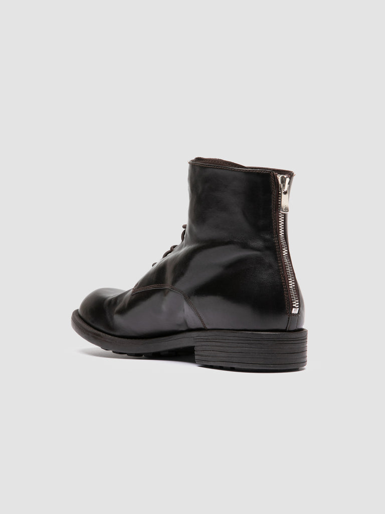DIARY 010 - Stivali con Zip in Pelle Marrone