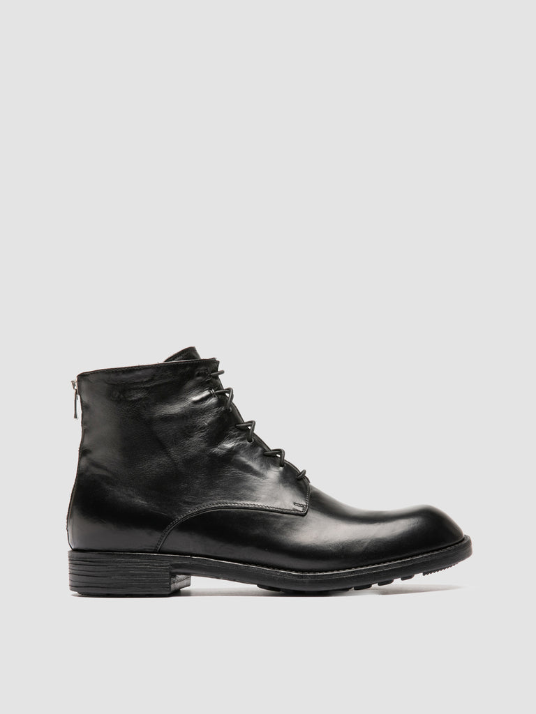 DIARY 010 - Stivali con Zip in Pelle Nera