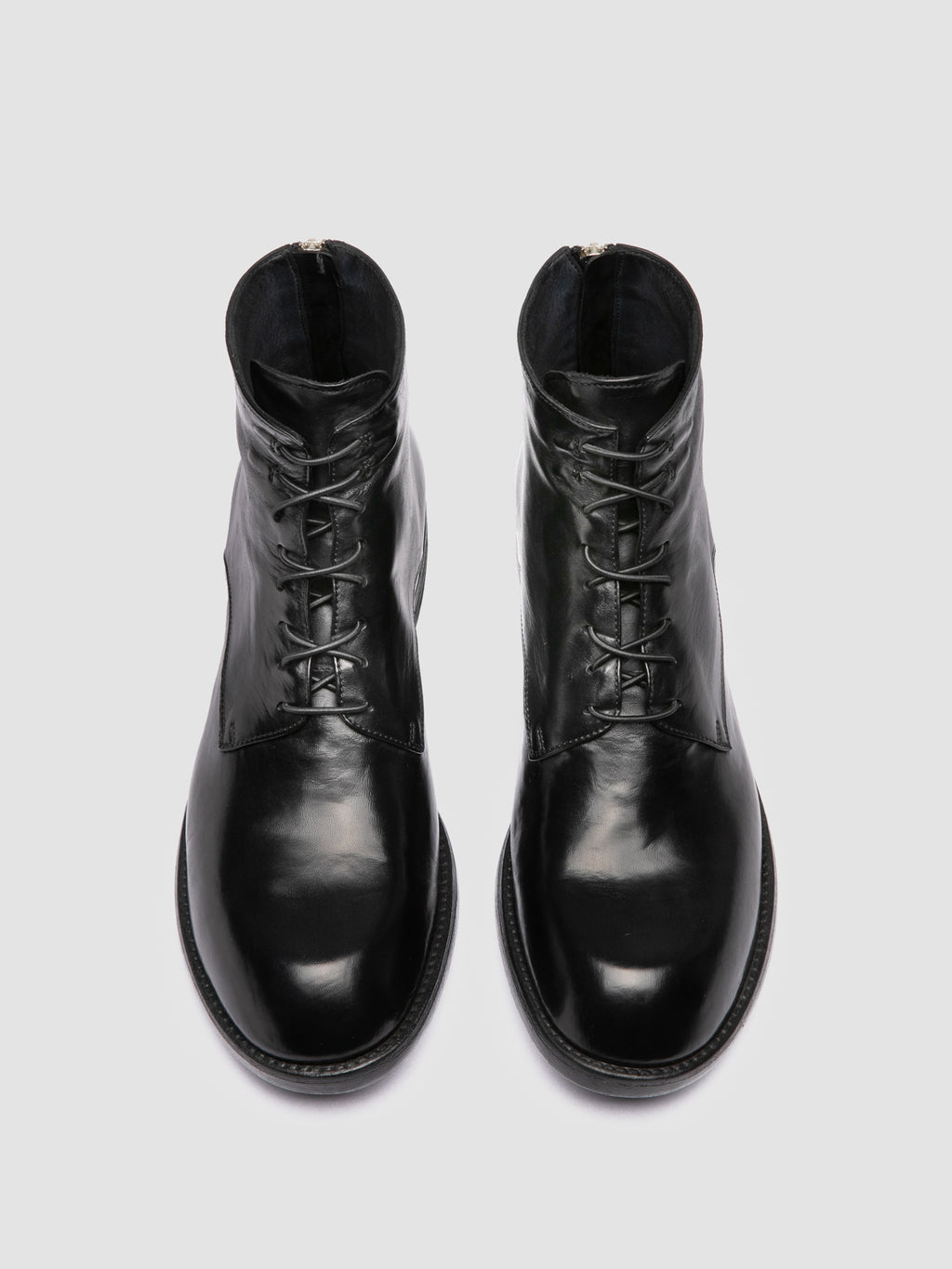 DIARY 010 - Stivali con Zip in Pelle Nera