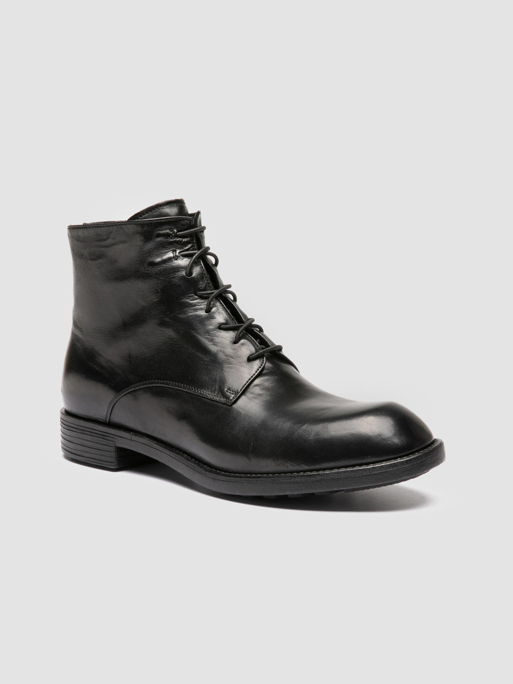 DIARY 010 - Stivali con Zip in Pelle Nera