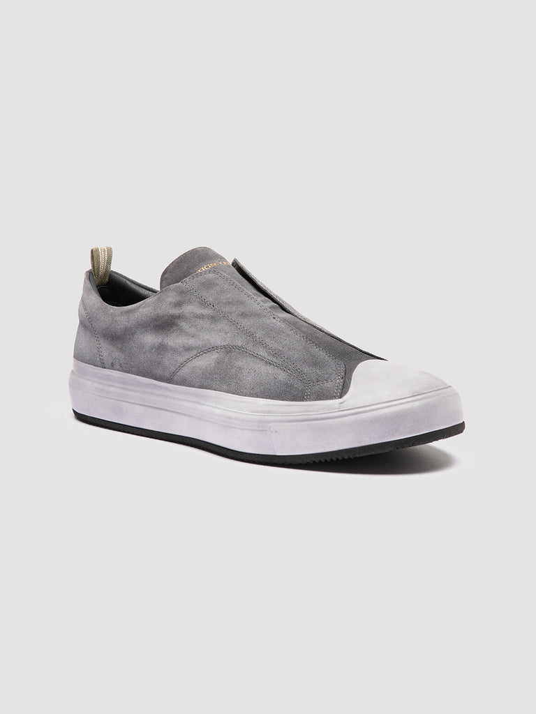 DUB 001 - Sneaker Slip-On in Camoscio e Pelle Blu